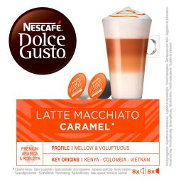 Capsules de café Nescafé Dolce Gusto Latte Macchiato Caramel - Boîte de 16