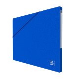 Chemise box carte Alpina Oxford 24 x 32 cm dos 1,5 cm bleue