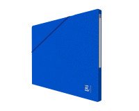 Chemise box carte Alpina Oxford 24 x 32 cm dos 1,5 cm bleue