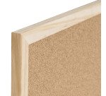Tableau combiné Basic de Bi-Office, surface en liège et en acier laqué effaçable à sec, cadre en bois naturel, 40 x 30 cm