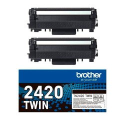 Pack 2 Toner Brother originale TN2420 nero 3000 pagine