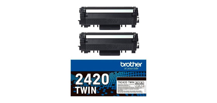 Pack 2 Toner Brother originale TN2420 nero 3000 pagine