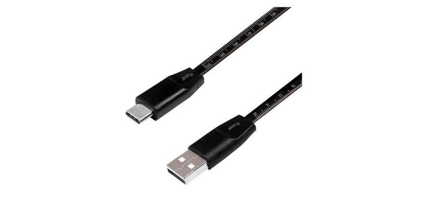 Cavo SuperSpeed USB-C Maschio/USB-A Maschio con Misuratore 1m Nero