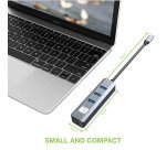 Hub adattatore USB-C a RJ45 Gigabit con Hub 3 Porte USB 5 Gbps