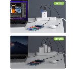 Caricatore Alimentatore 2 porte USB-C e 1 USB-A da Muro 65W