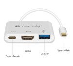 Hub Adattatore da USB-C a USB 3.0, HDMI e PD