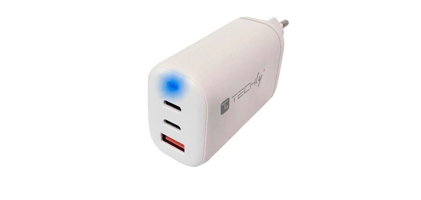 Caricatore Alimentatore 2 porte USB-C e 1 USB-A da Muro 65W