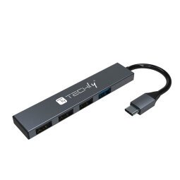 Hub USB-C 3.2 a 4 porte USB-A Slim in Metallo