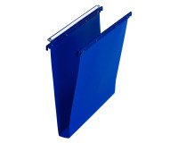 Hanging files, U-shaped bottom 30 mm, Bruneau, for drawers. Blue polypropylene, 5/10th