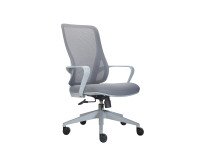 Sedia direzionale schienale medio Lacan 1 colore grigio