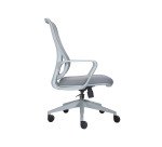 Sedia direzionale schienale medio Lacan 1 colore grigio