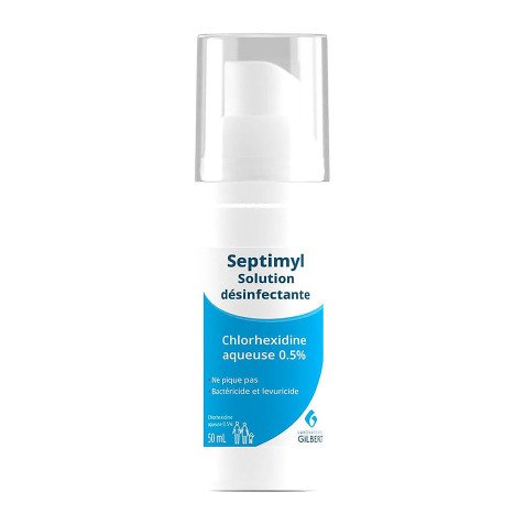 Chlorhexidine Solution désinfectante Pack de 3 + 1 Spray de 50 ml OFFERT