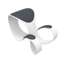 Sgabello ergonomico Moon scocca colore bianco