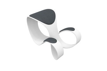 Sgabello ergonomico Moon scocca colore bianco