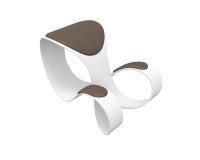 Sgabello ergonomico Moon scocca colore bianco