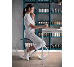 Sgabello ergonomico Moon scocca colore bianco