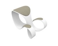 Sgabello ergonomico Moon scocca colore bianco