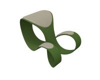 Sgabello ergonomico Moon scocca colore verde