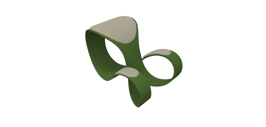 Sgabello ergonomico Moon scocca colore verde