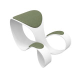 Sgabello ergonomico Moon scocca colore bianco