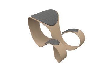 Sgabello ergonomico Moon scocca colore beige