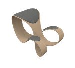 Sgabello ergonomico Moon scocca colore beige