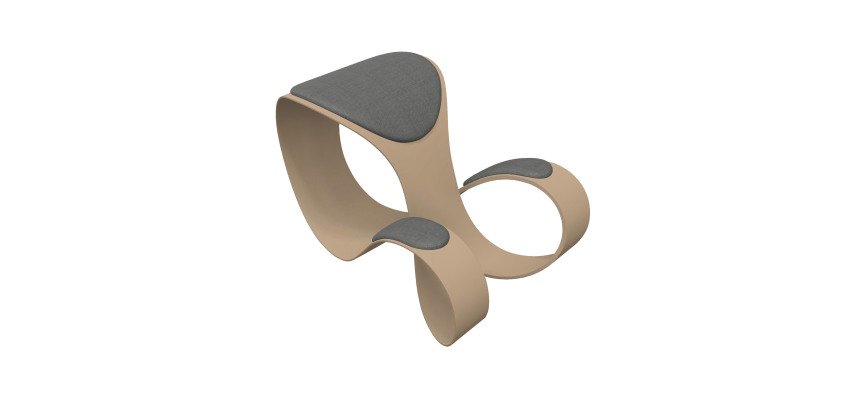 Sgabello ergonomico Moon scocca colore beige