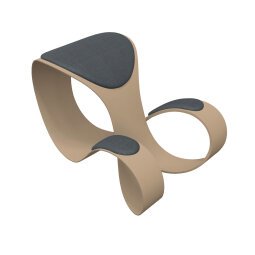 Sgabello ergonomico Moon scocca colore beige