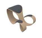 Sgabello ergonomico Moon scocca colore beige