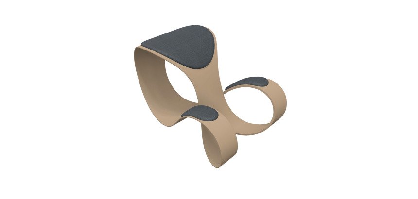 Sgabello ergonomico Moon scocca colore beige