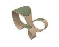 Sgabello ergonomico Moon scocca colore beige