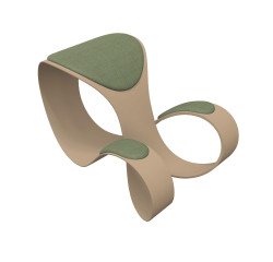 Sgabello ergonomico Moon scocca colore beige