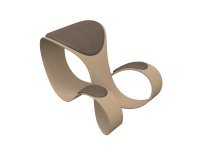 Sgabello ergonomico Moon scocca colore beige