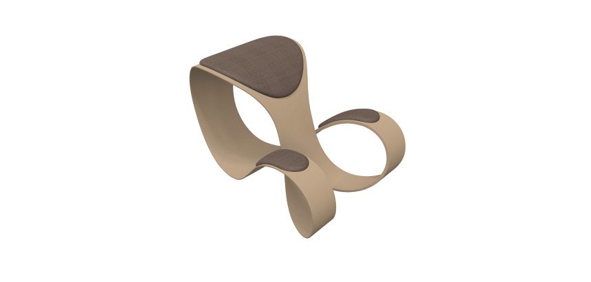 Sgabello ergonomico Moon scocca colore beige