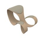 Sgabello ergonomico Moon scocca colore beige
