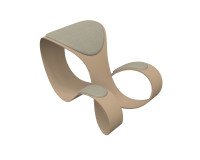 Sgabello ergonomico Moon scocca colore beige