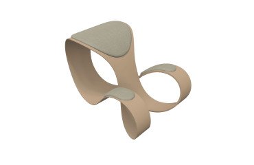 Sgabello ergonomico Moon scocca colore beige