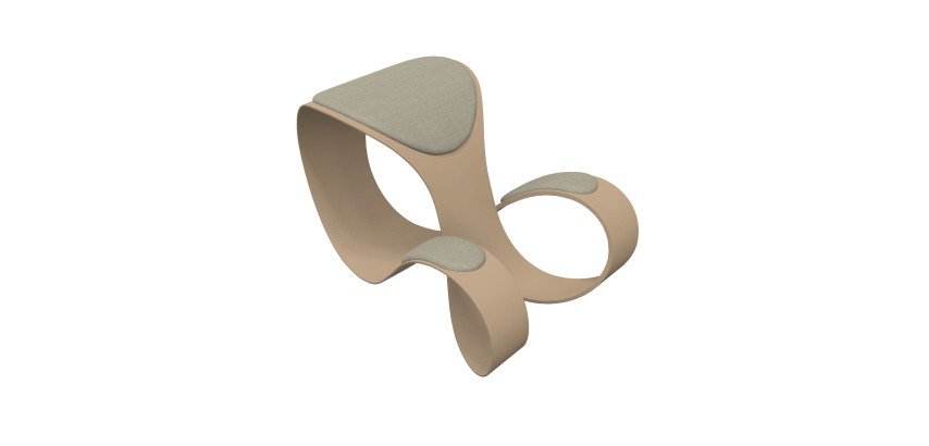 Sgabello ergonomico Moon scocca colore beige