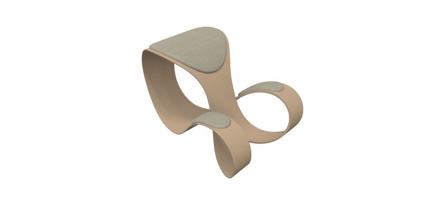 Sgabello ergonomico Moon scocca colore beige