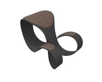 Sgabello ergonomico Moon scocca colore antracite