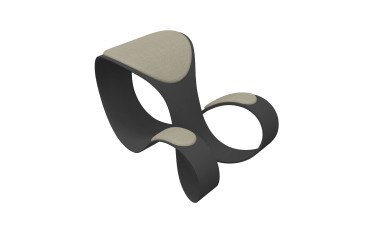 Sgabello ergonomico Moon scocca colore antracite