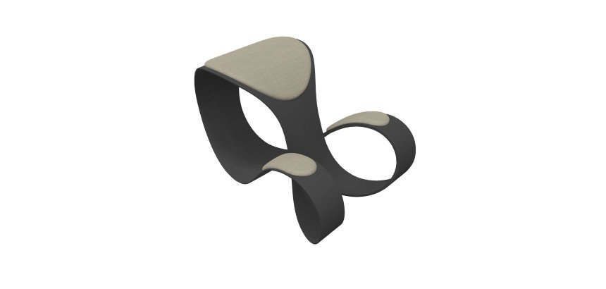 Sgabello ergonomico Moon scocca colore antracite