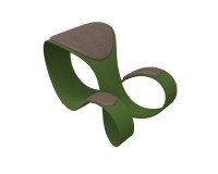 Sgabello ergonomico Moon scocca colore verde