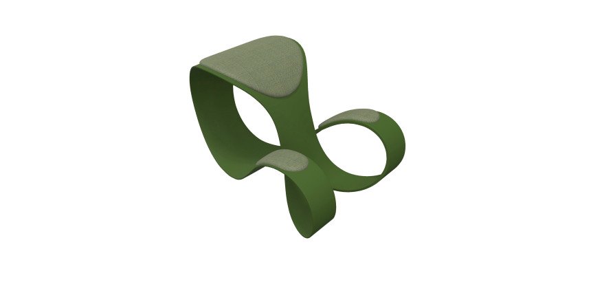 Sgabello ergonomico Moon scocca colore verde