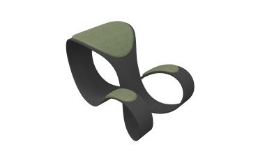 Sgabello ergonomico Moon scocca colore antracite