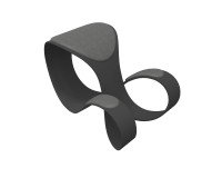 Sgabello ergonomico Moon scocca colore antracite sedile e pad grigio