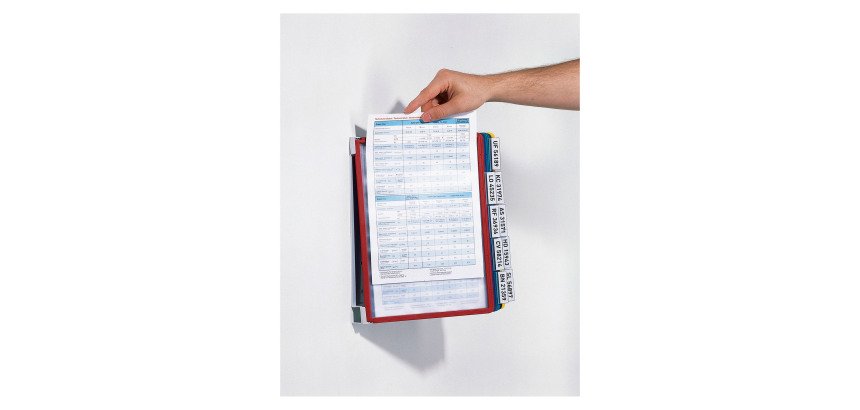 Protège-documents pivotant mural Vario Wall 10 PVC A4 10 pochettes - 20 vues couleurs assorties