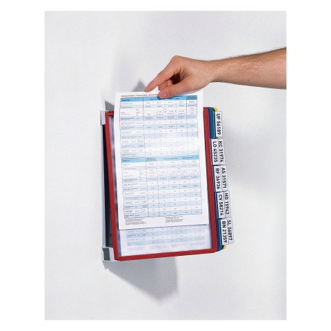 Clasificador de pared giratorio Vario Wall Durable 10 PVC A4, 10 compartimentos, 20 compartimentos, colores surtidos