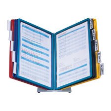 Protège-documents pivotant pupitre Vario Sherpa Durable A4 10 pochettes - 20 vues couleurs assorties