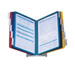 Protège-documents pivotant pupitre Vario Sherpa Durable A4 10 pochettes - 20 vues couleurs assorties